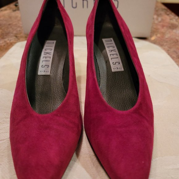 Rose Suede Heels - Picture 3 of 5
